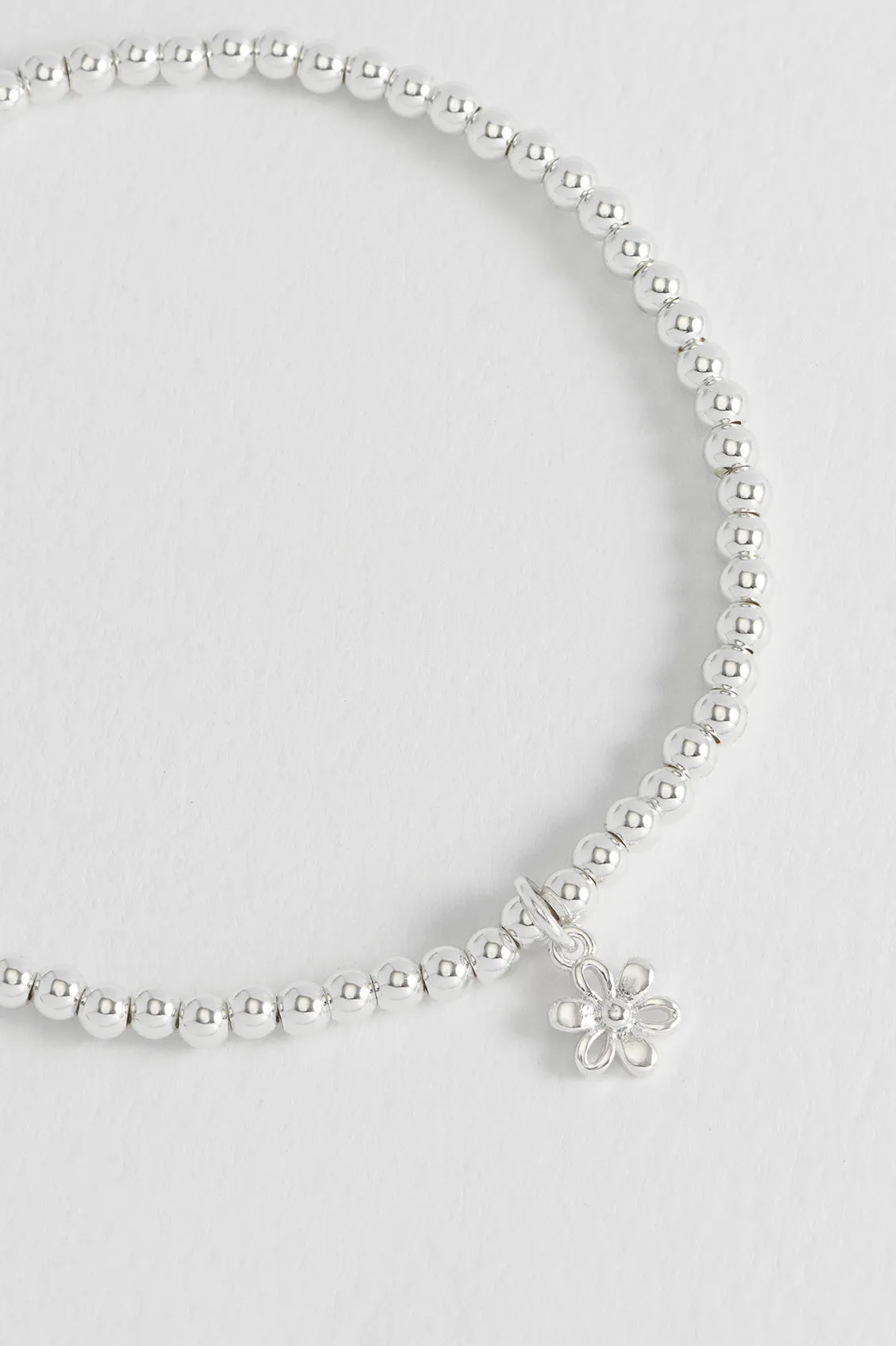 Sienna Beaded Open Petal Flower Charm Bracelet