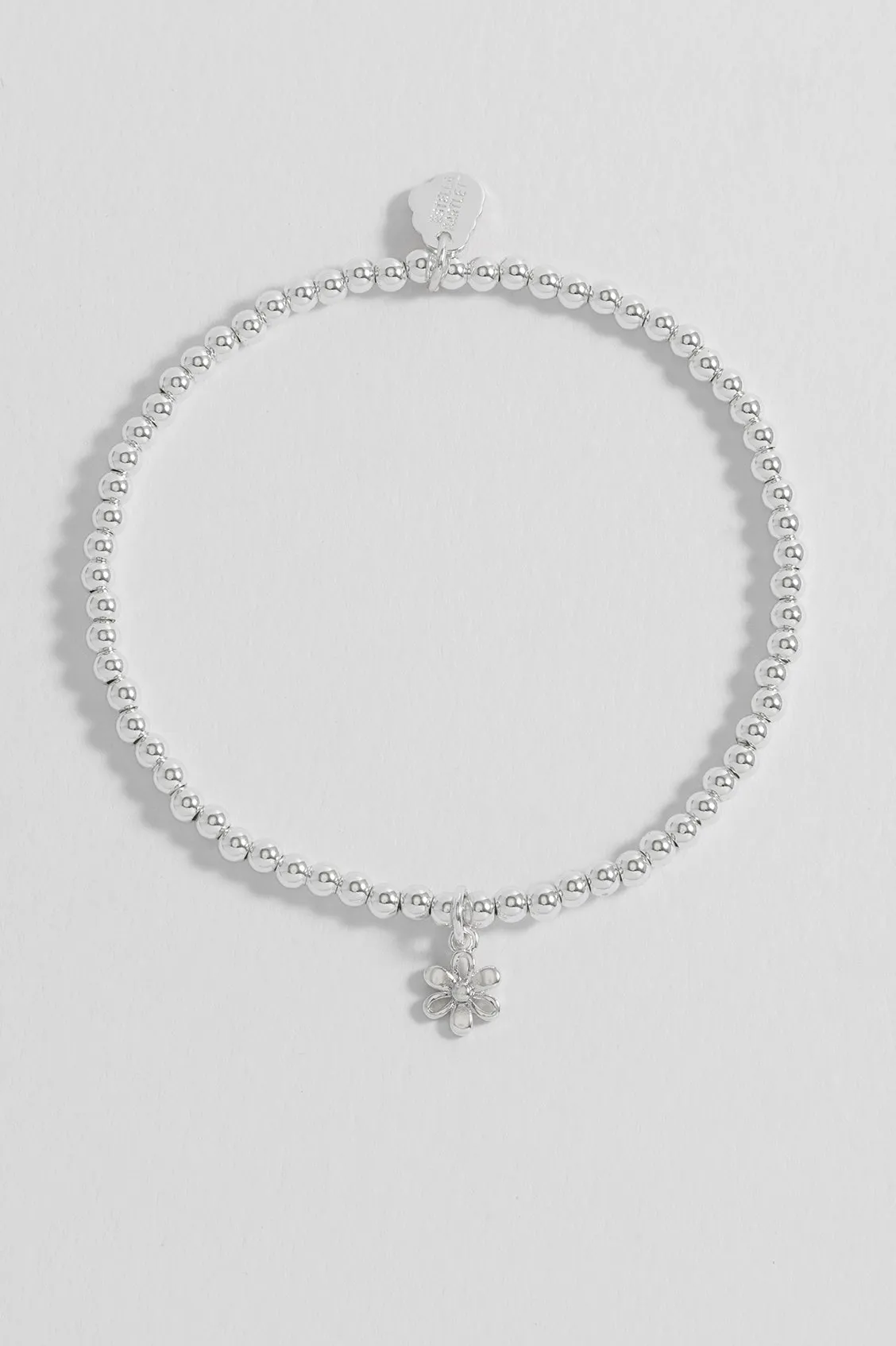 Sienna Beaded Open Petal Flower Charm Bracelet