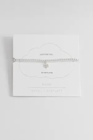 Sienna Beaded Open Petal Flower Charm Bracelet