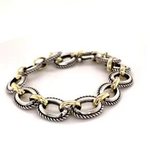 Silver and Gold Link Bracelet
