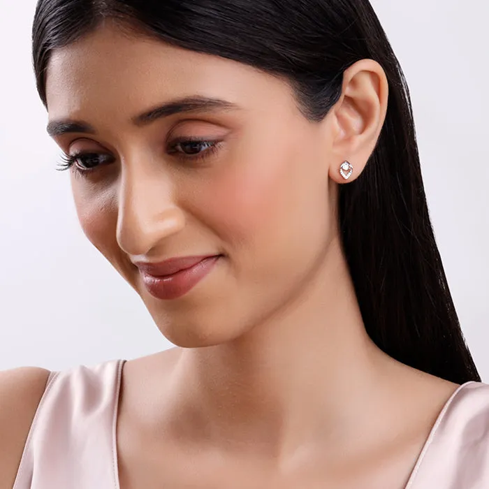 Silver Bling Queen Earrings