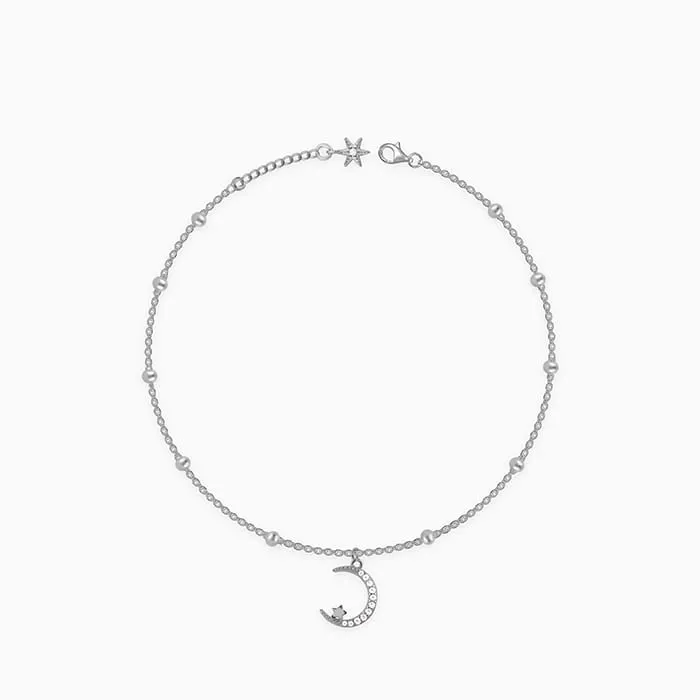 Silver Celestial Loop Anklet
