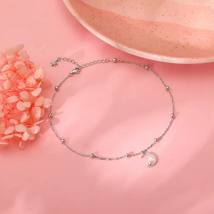 Silver Celestial Loop Anklet