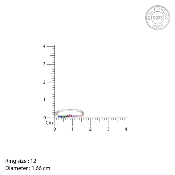 Silver Colourful Vanki Ring