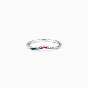 Silver Colourful Vanki Ring