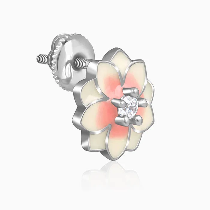 Silver Floral Fusion Earrings