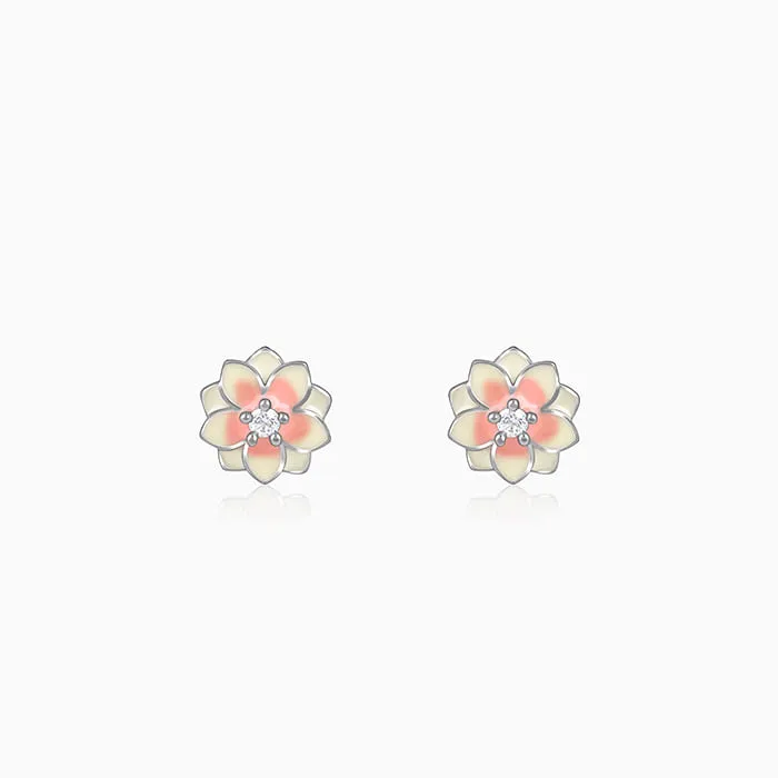 Silver Floral Fusion Earrings