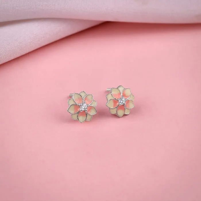 Silver Floral Fusion Earrings