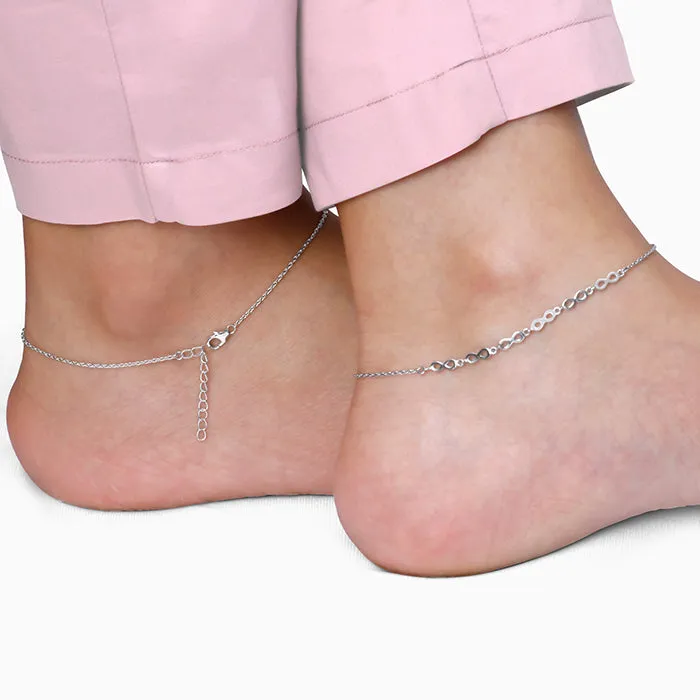 Silver Infinite Joy Anklet