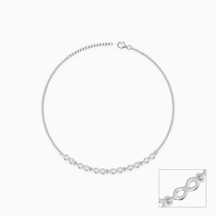 Silver Infinite Joy Anklet