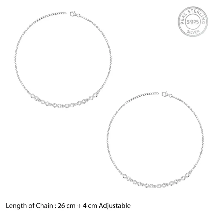 Silver Infinite Joy Anklet