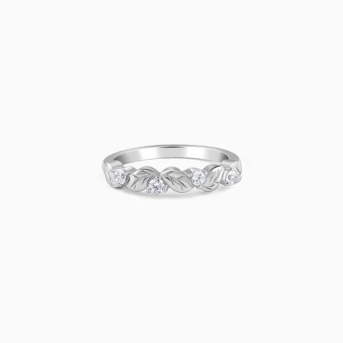 Silver Minimalist Wreath Ring