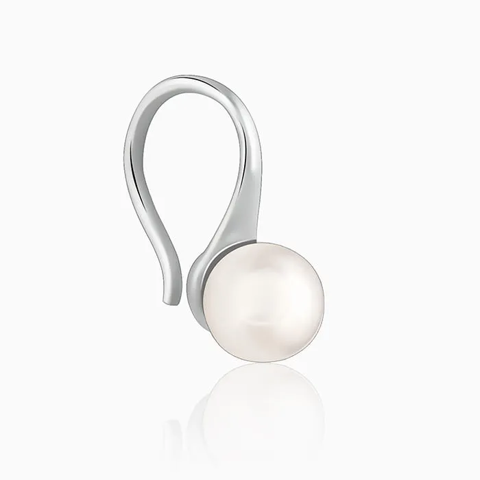 Silver Pearl Small Stud Earrings