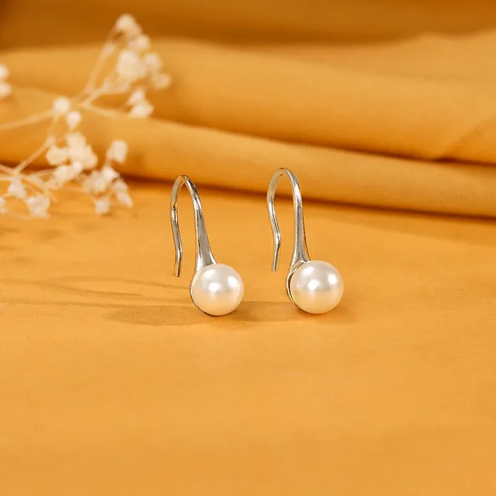 Silver Pearl Small Stud Earrings