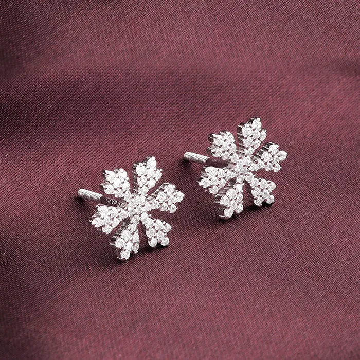 Silver Snowflake Earrings