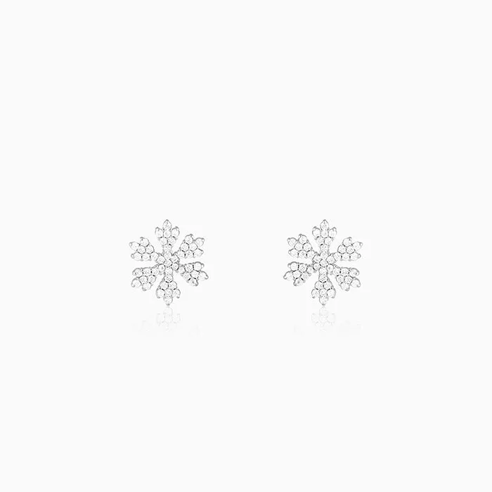 Silver Snowflake Earrings