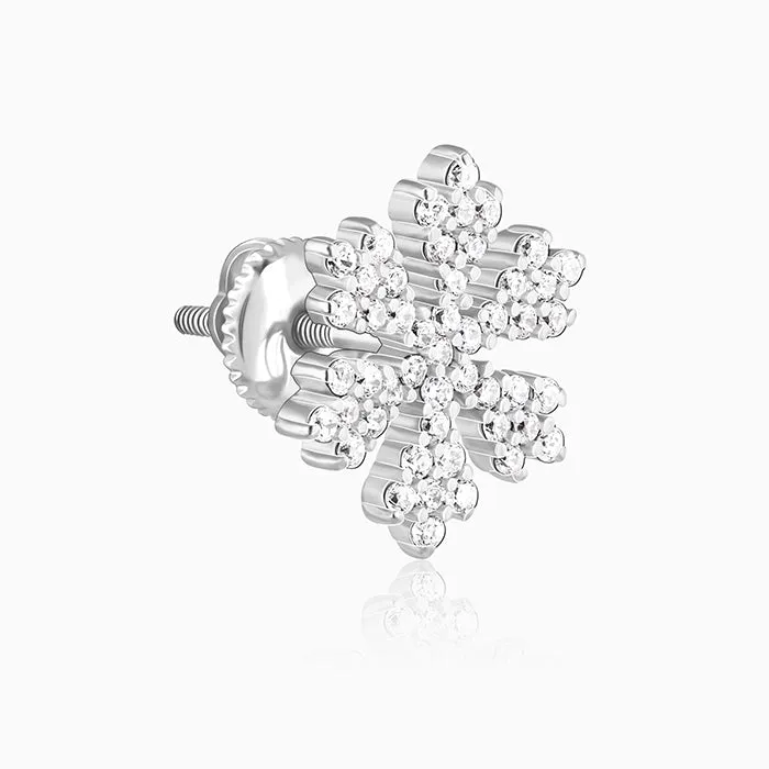 Silver Snowflake Earrings