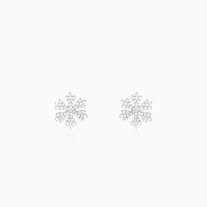 Silver Snowflake Earrings