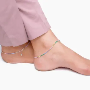 Silver Spectrum Shine Anklet