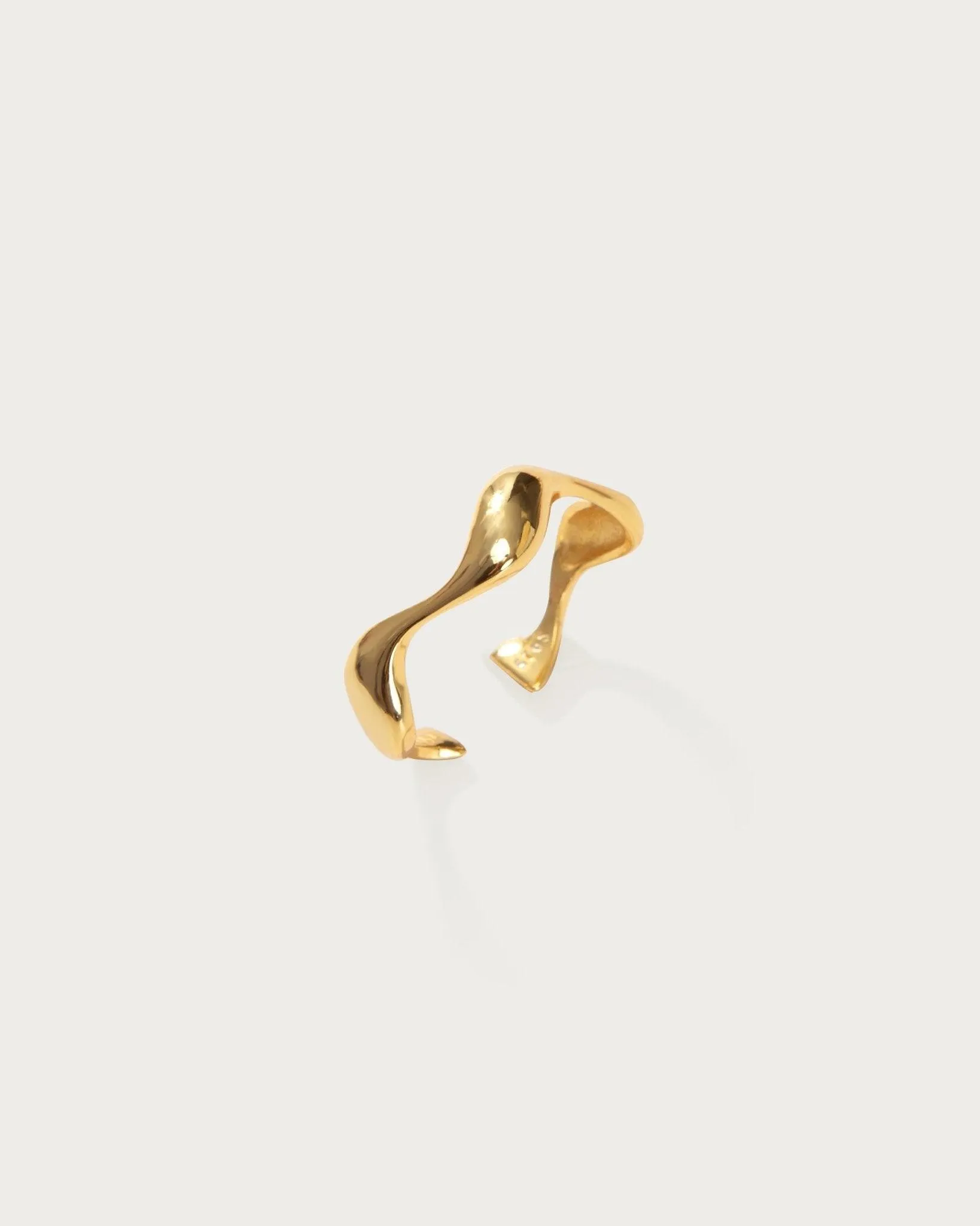 Silver Wave Ear Cuff