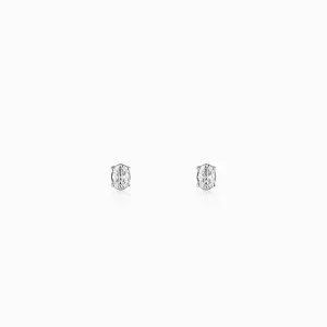 Silver Zircon Classic Stud Earrings