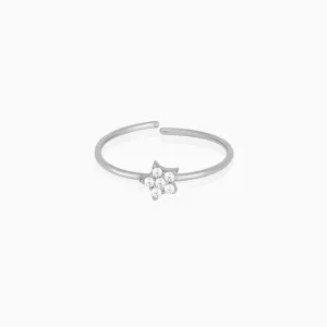Silver Zircon Constellation Ring