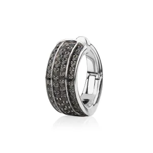 Single earring cuff with 0.25 carats* of diamond simulants in 10 carat white gold and sterling silver