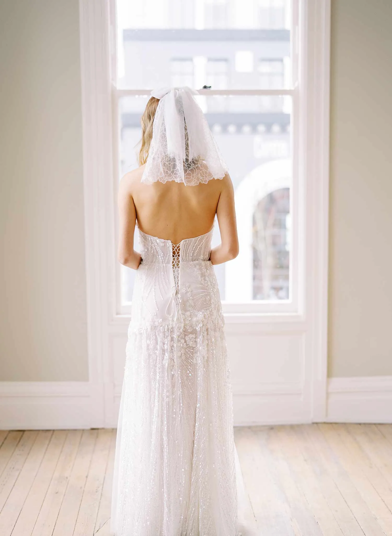 Soft bridal tulle hair bow - Style #2441
