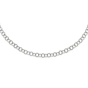Stainless Steel Polished 6MM Circle Link Necklace