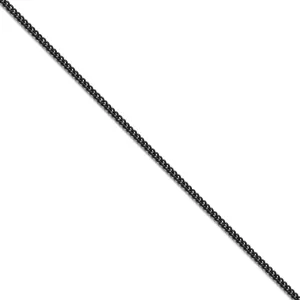 Stainless Steel Polished Black IP-plated 2.25mm Round Curb Chain | SRN1607
