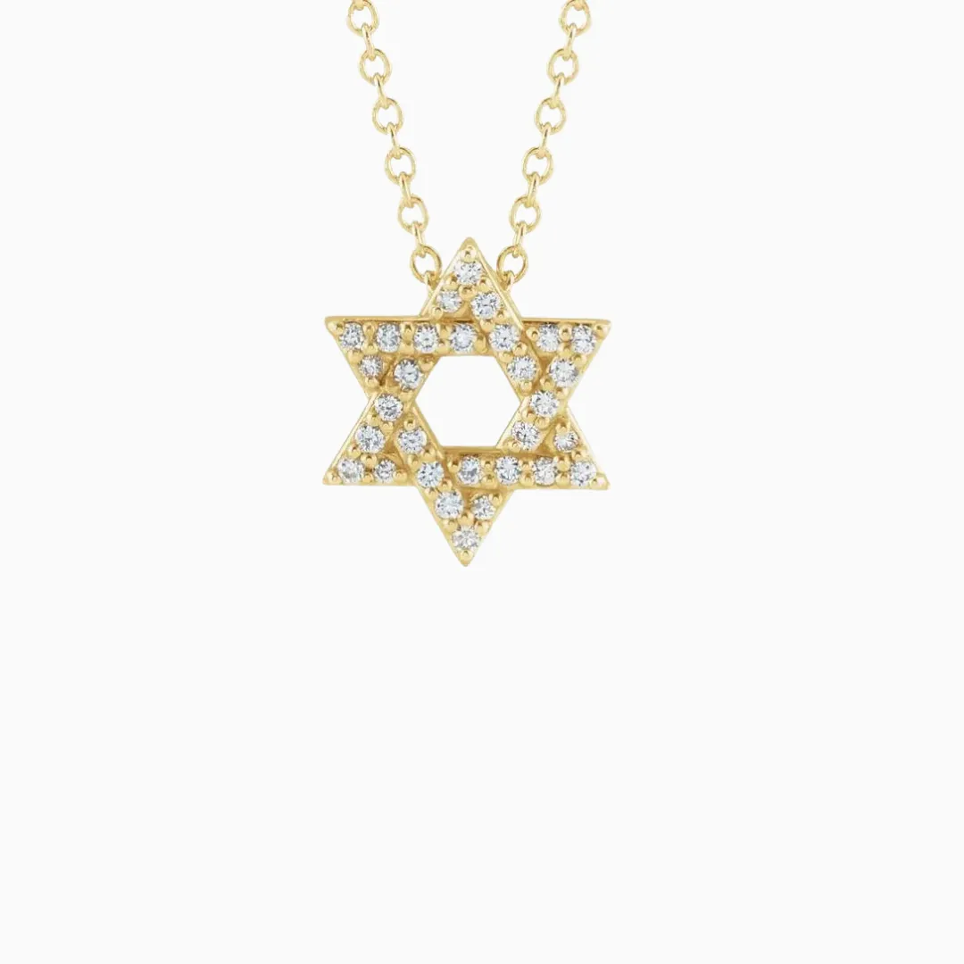 Star of David Diamond Necklace