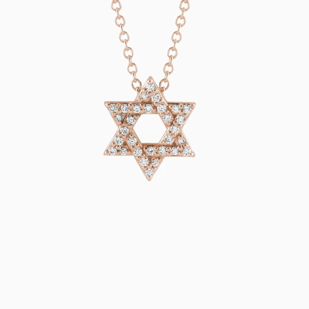 Star of David Diamond Necklace