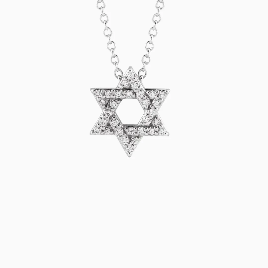 Star of David Diamond Necklace