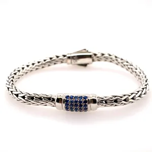 sterling silver and sapphire bracelet