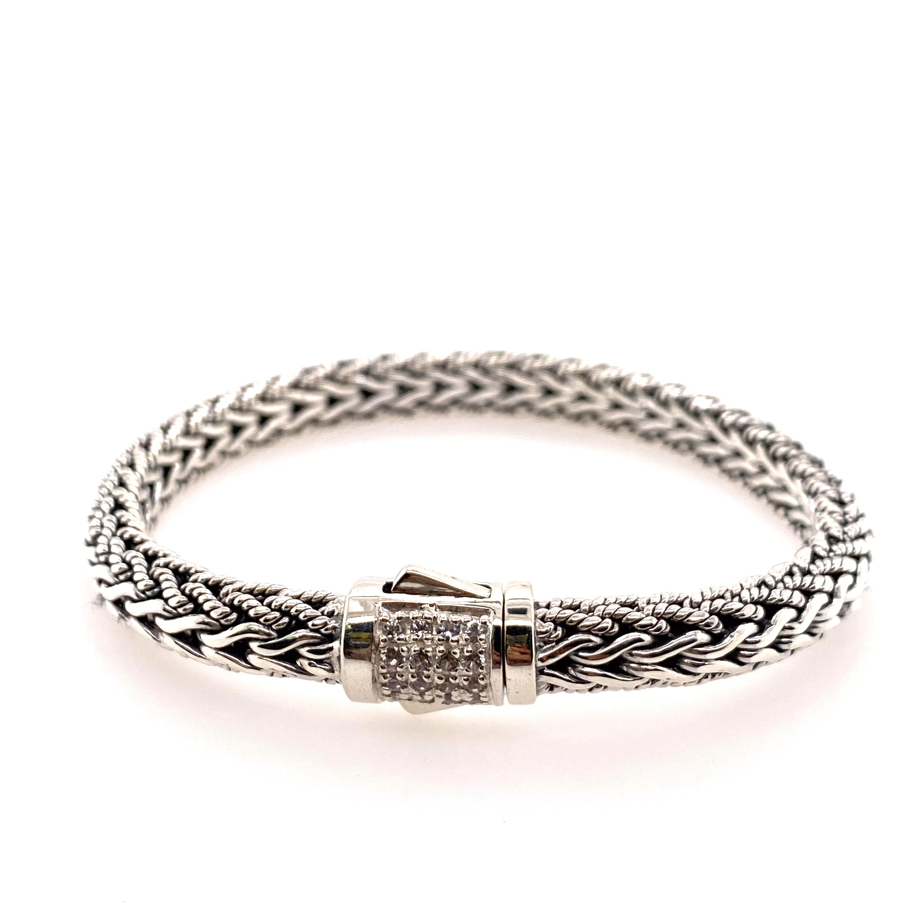 sterling silver and white sapphire bracelet