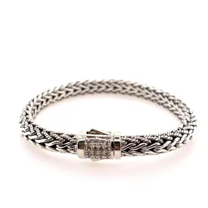 sterling silver and white sapphire bracelet