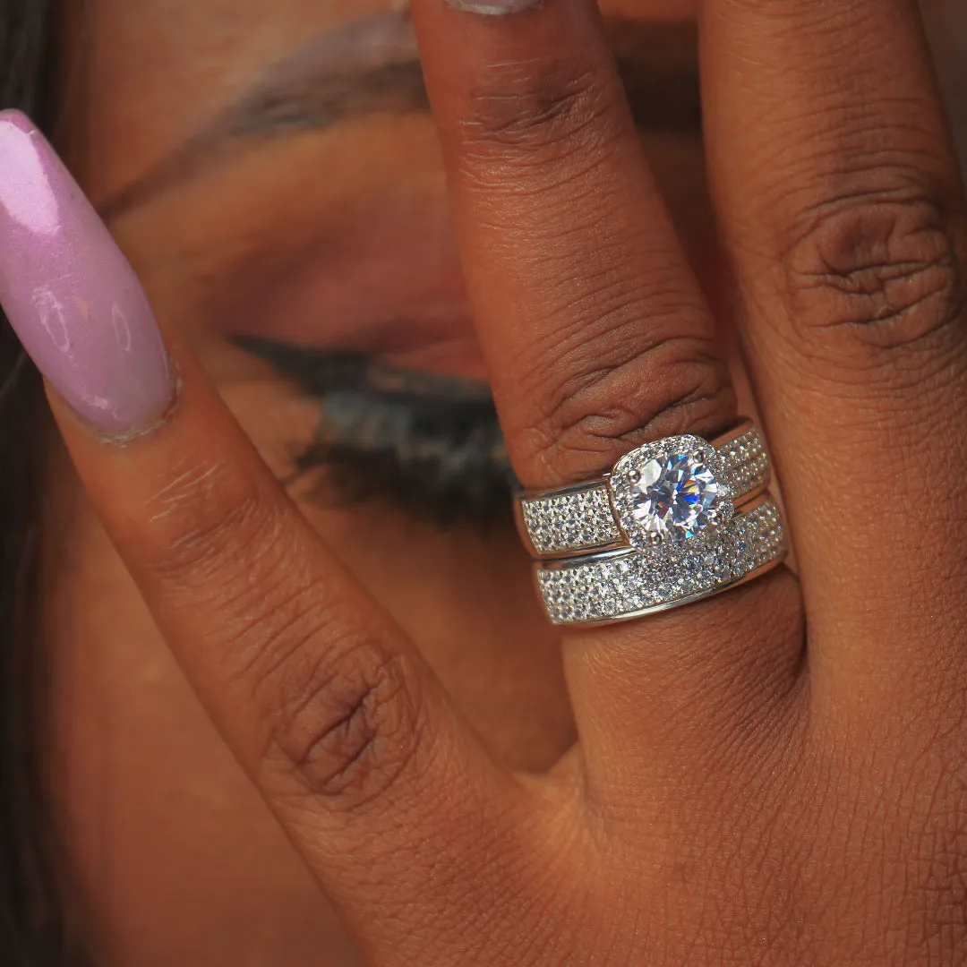 Sterling Silver Bridal Set - 01AS96