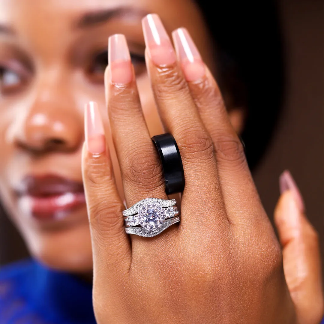Sterling Silver Bridal Set - 09AS10