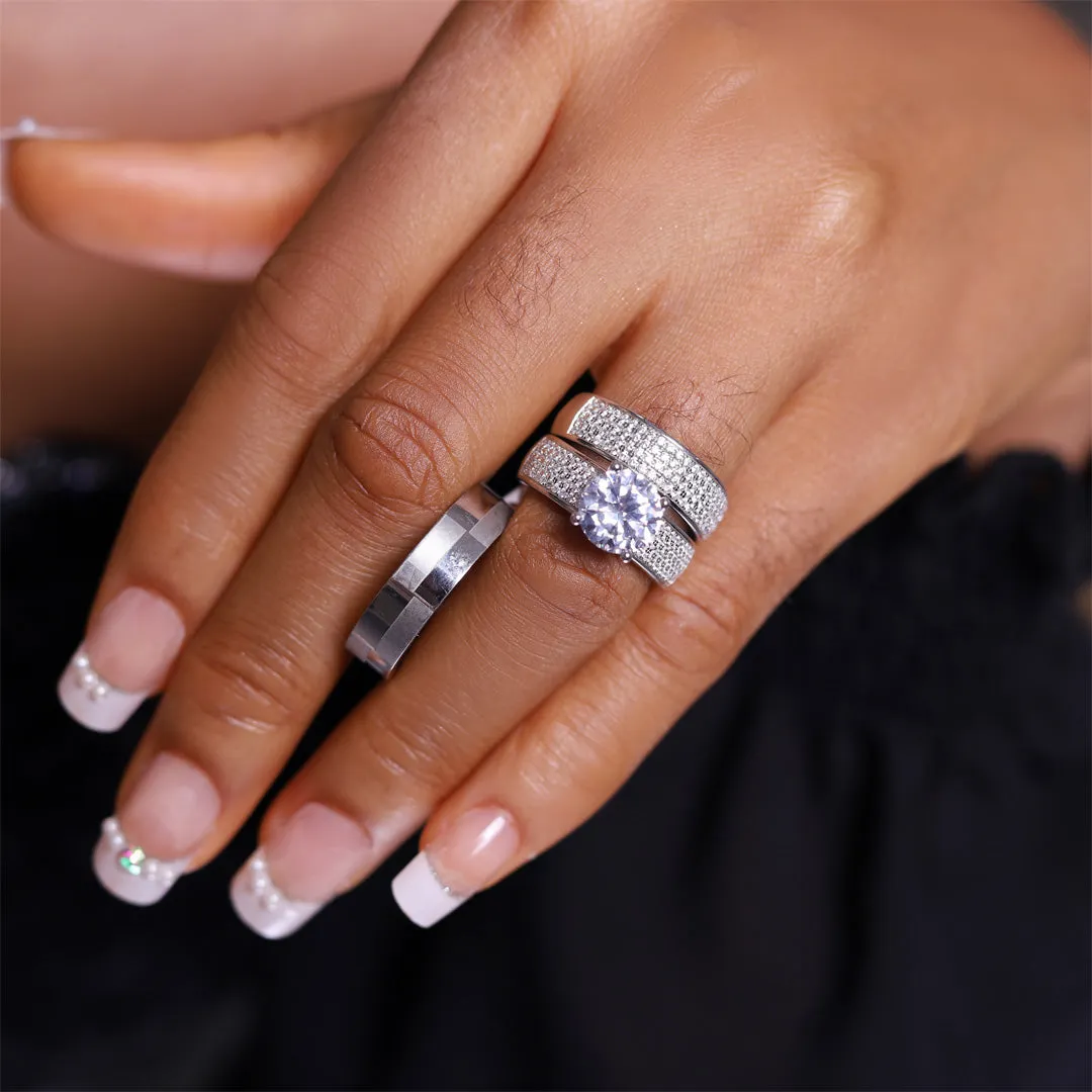 Sterling Silver Bridal Set - 09AS15
