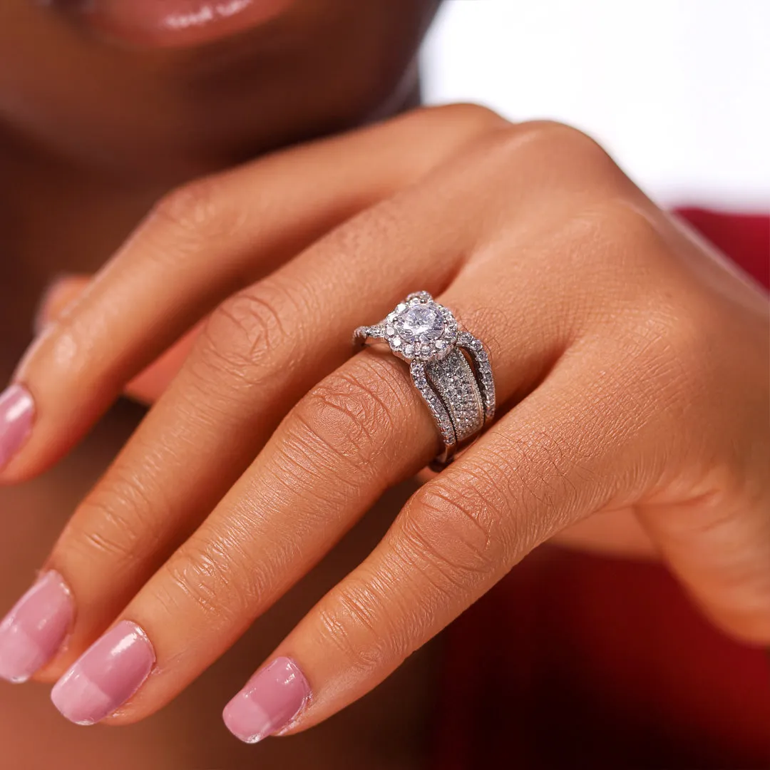Sterling Silver Bridal Set 09AS16