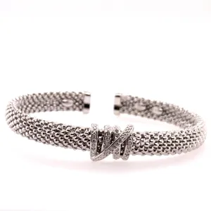 Sterling Silver Diamond Bracelet