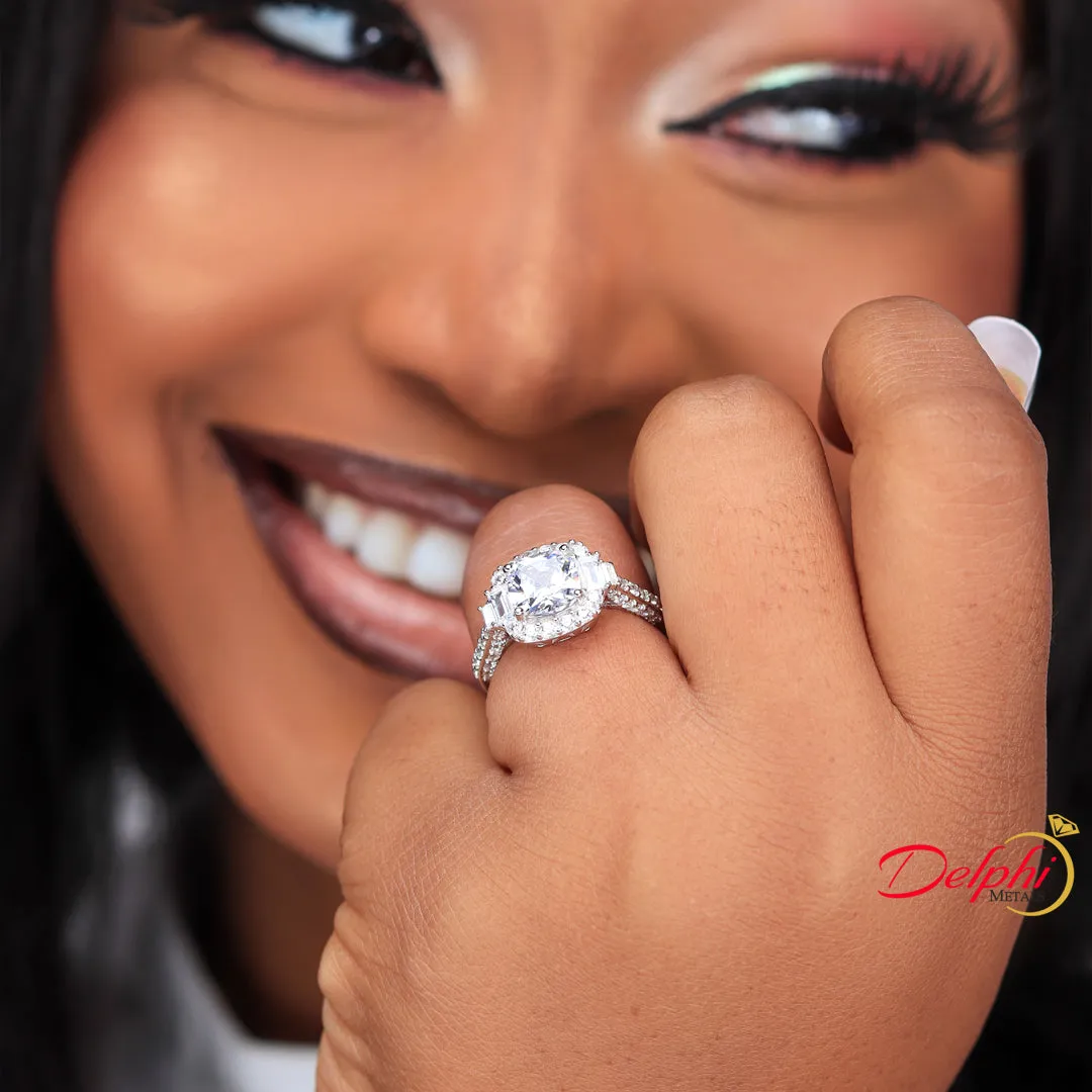 Sterling Silver Engagement Ring - 10AS09