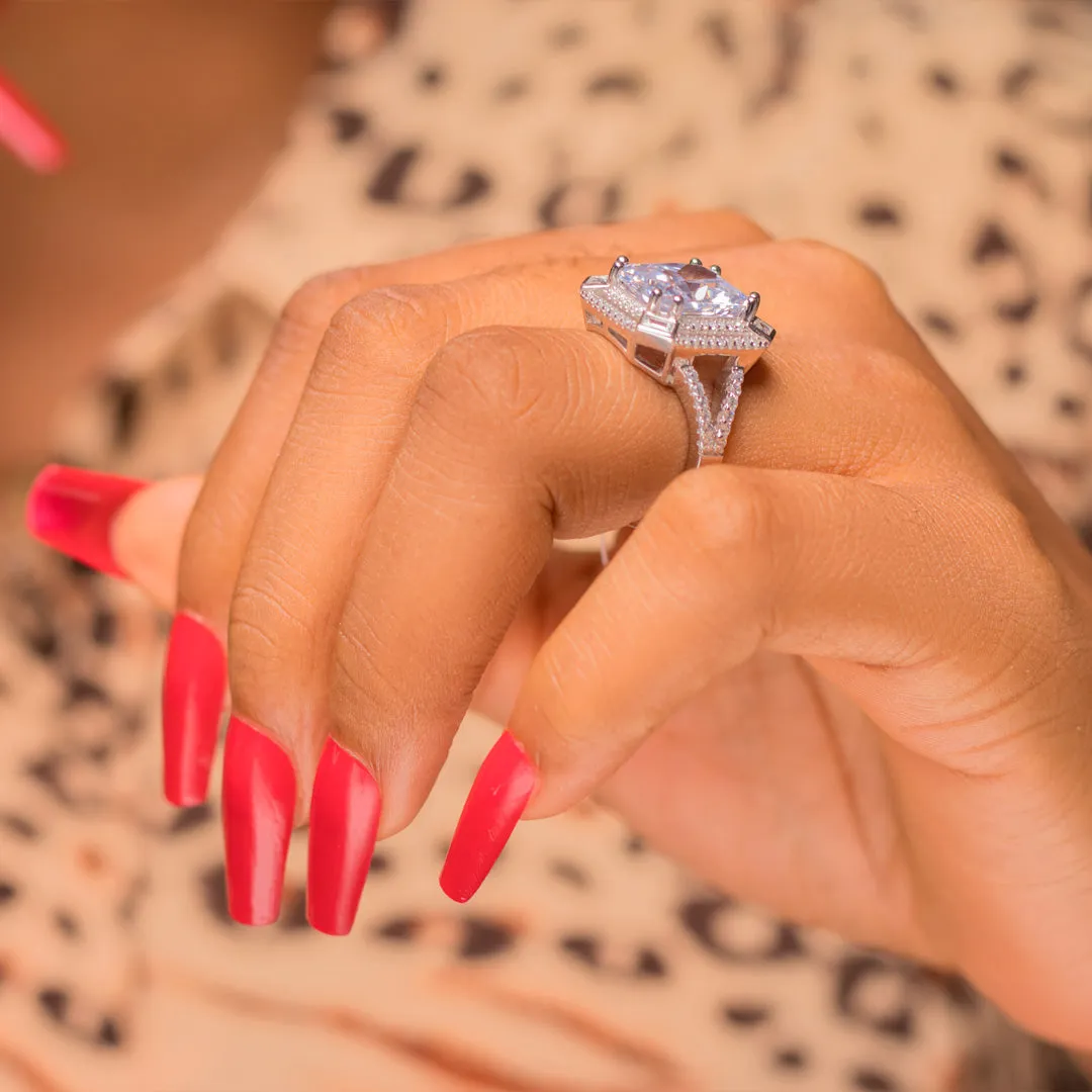 Sterling Silver Engagement Ring - 10AS51
