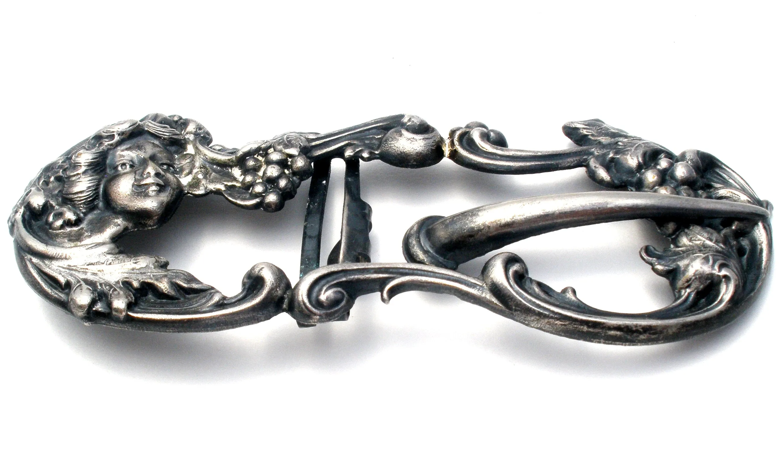 Sterling Silver Lady Buckle Art Nouveau