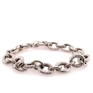 Sterling Silver Textured Bracelet