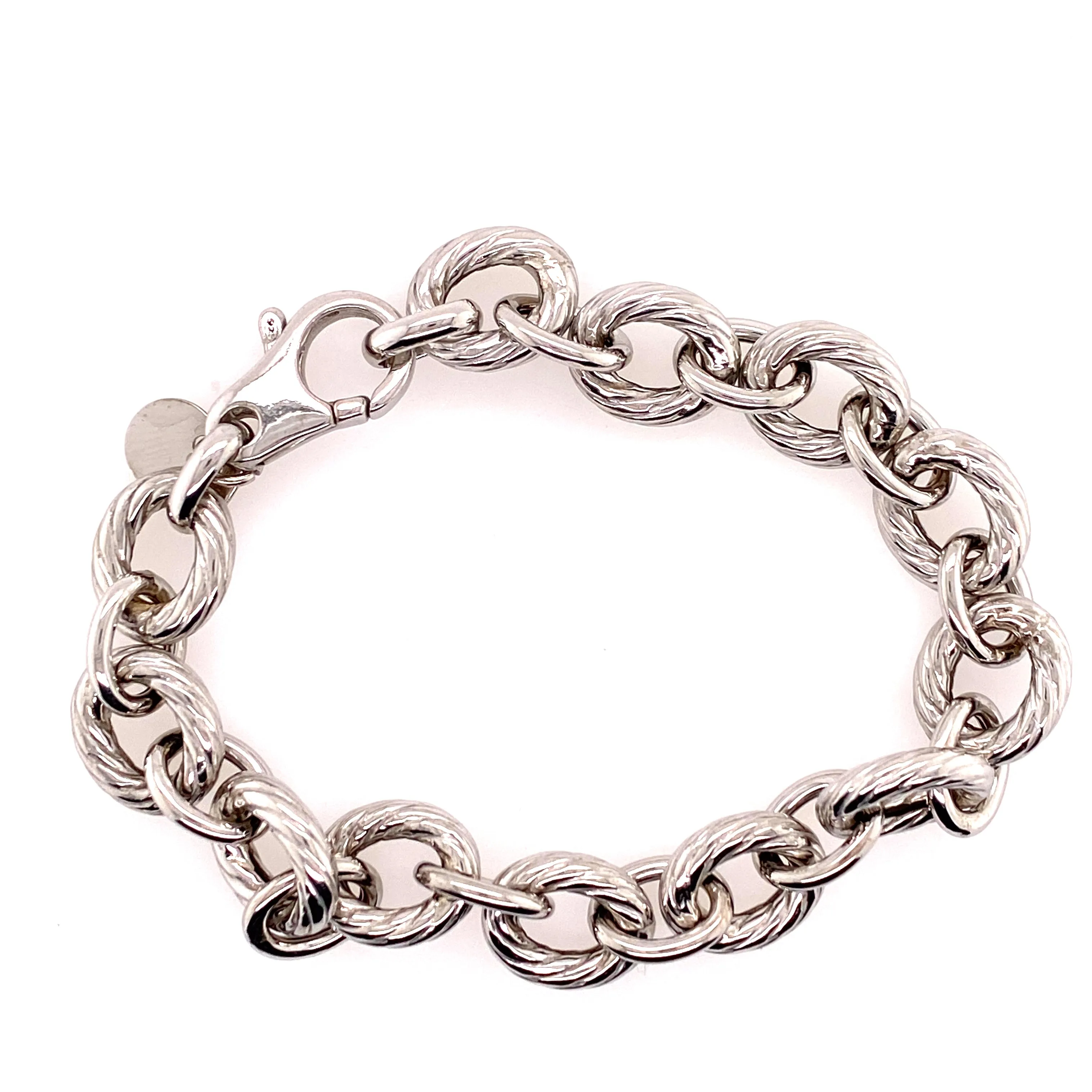 Sterling Silver Textured Bracelet
