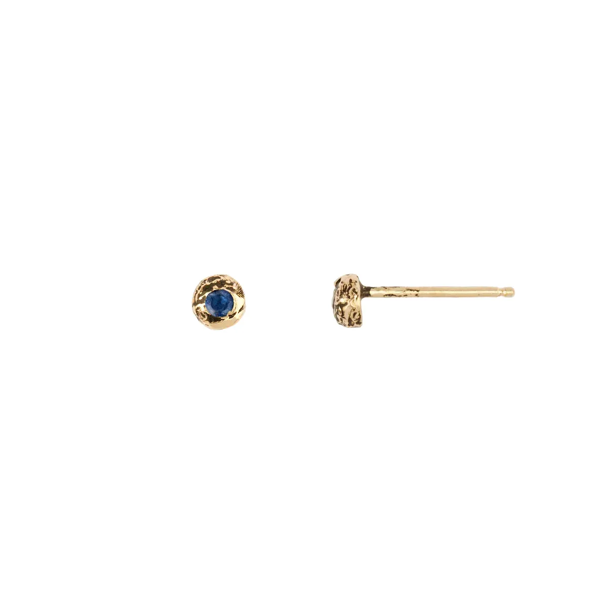 Stone Set 14K Gold Studs