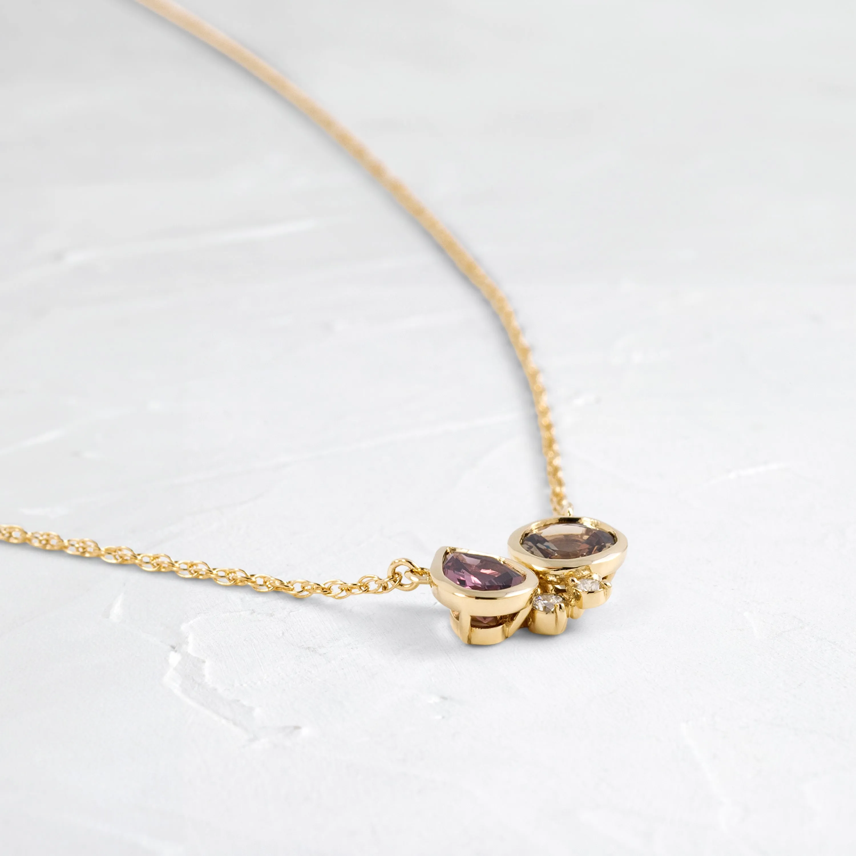 Tandem Necklace in Warm Sapphire