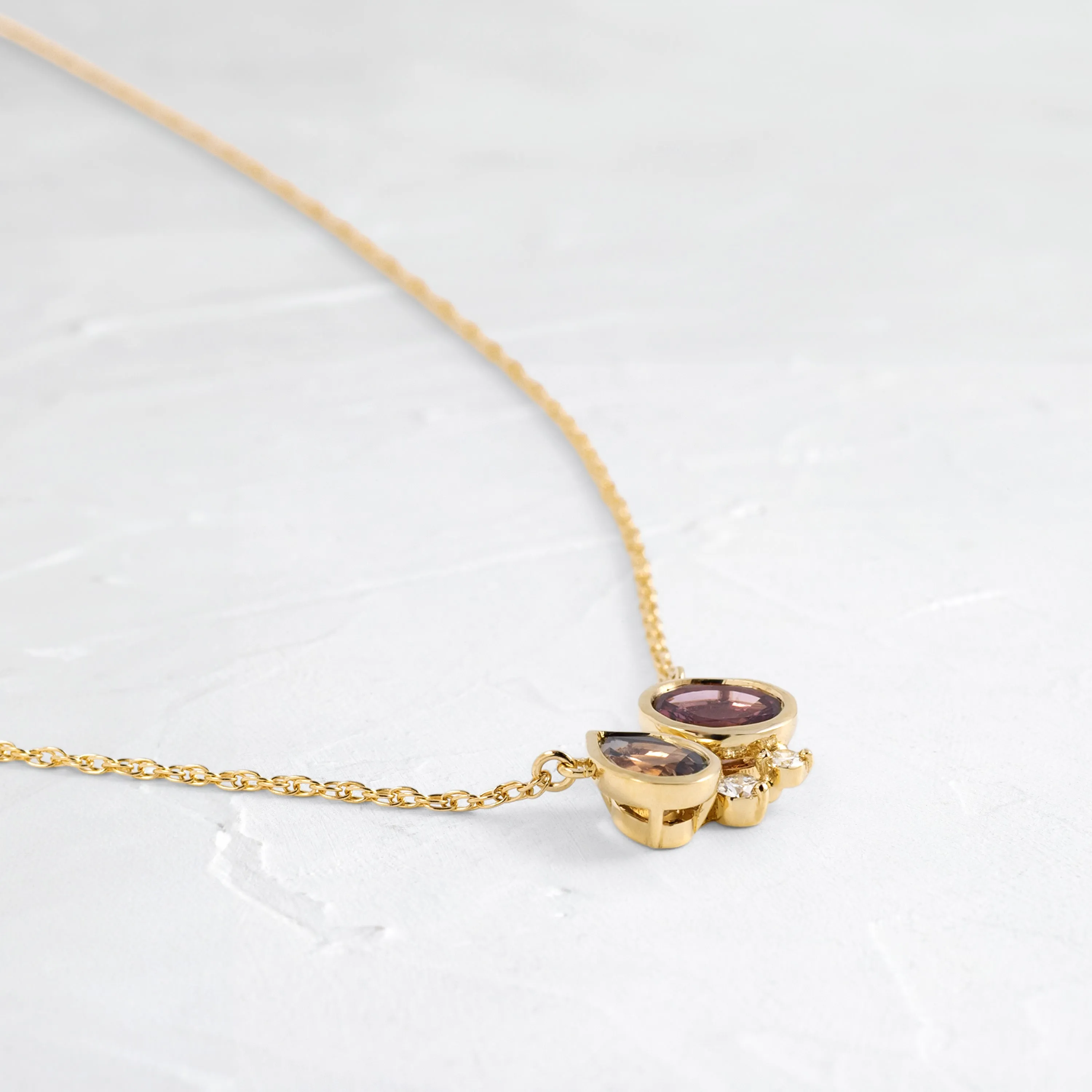 Tandem Necklace in Warm Sapphire