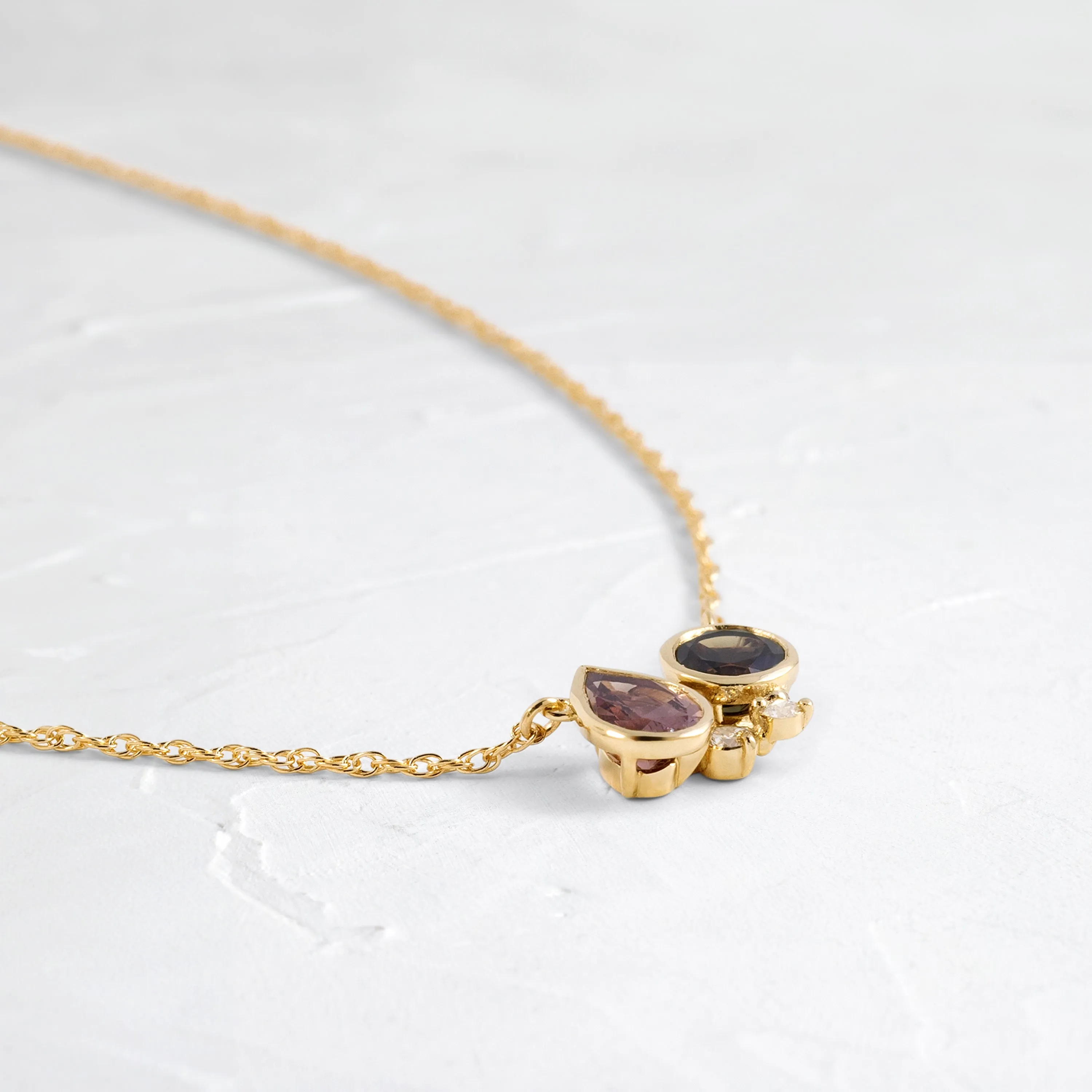 Tandem Necklace in Warm Sapphire